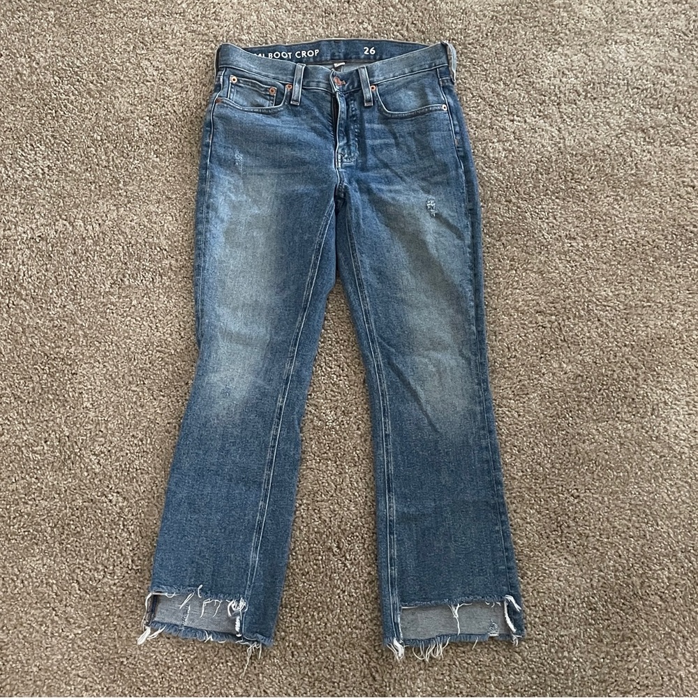 J. Crew demi boot cut crop blue jeans